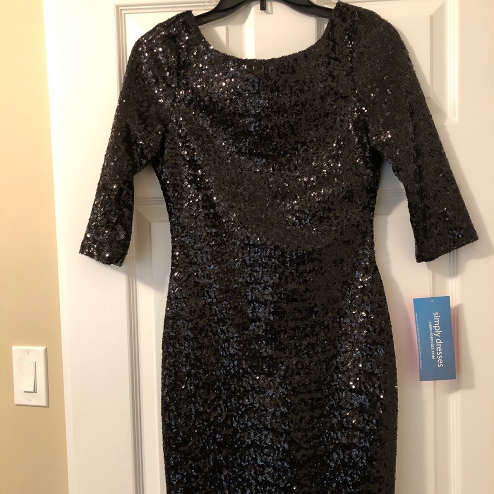 NWT Black Sequin Dress